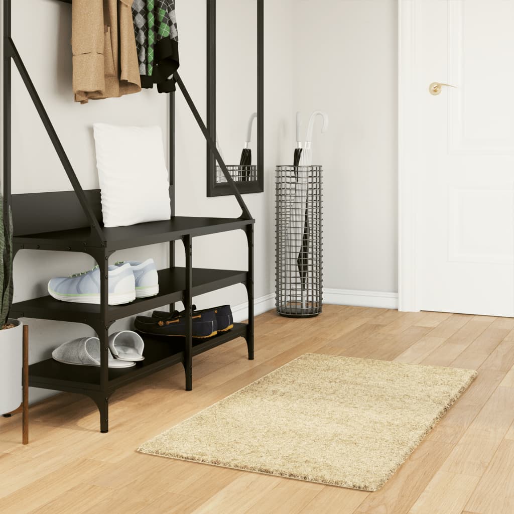 Shaggy Rug High Pile Modern Gold 60x110cm