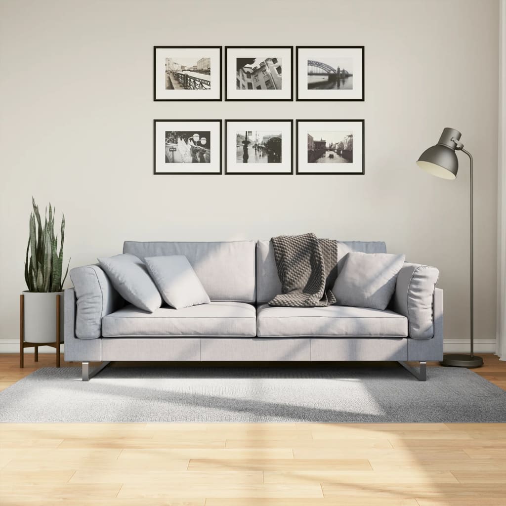 Rug IZA Short Pile Scandinavian Look Grey 100x200cm