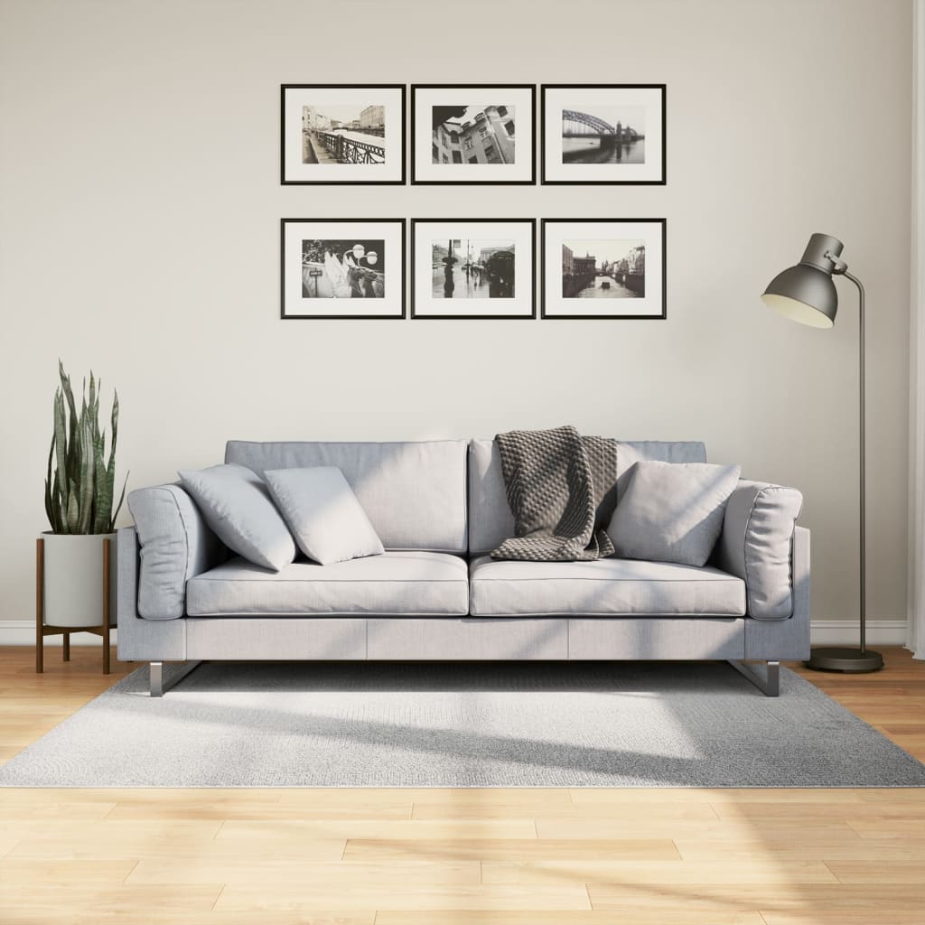 Rug IZA Short Pile Scandinavian Look Grey 120x170cm