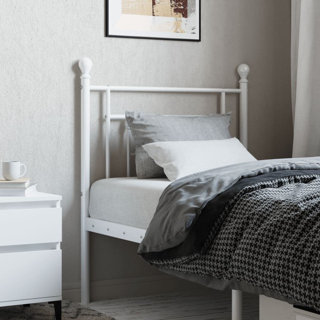 Metal Headboard White 75cm