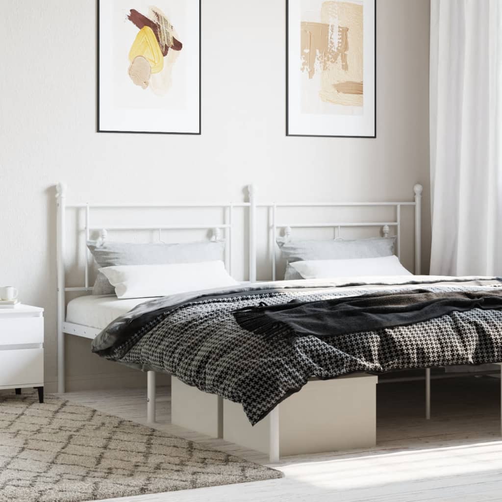 Metal Headboard White 200cm