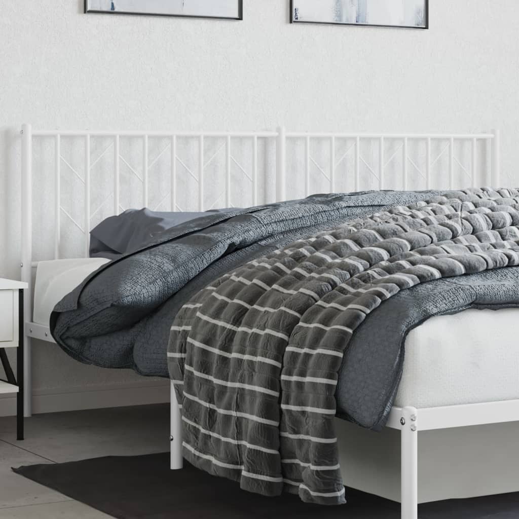 Metal Headboard White 180cm