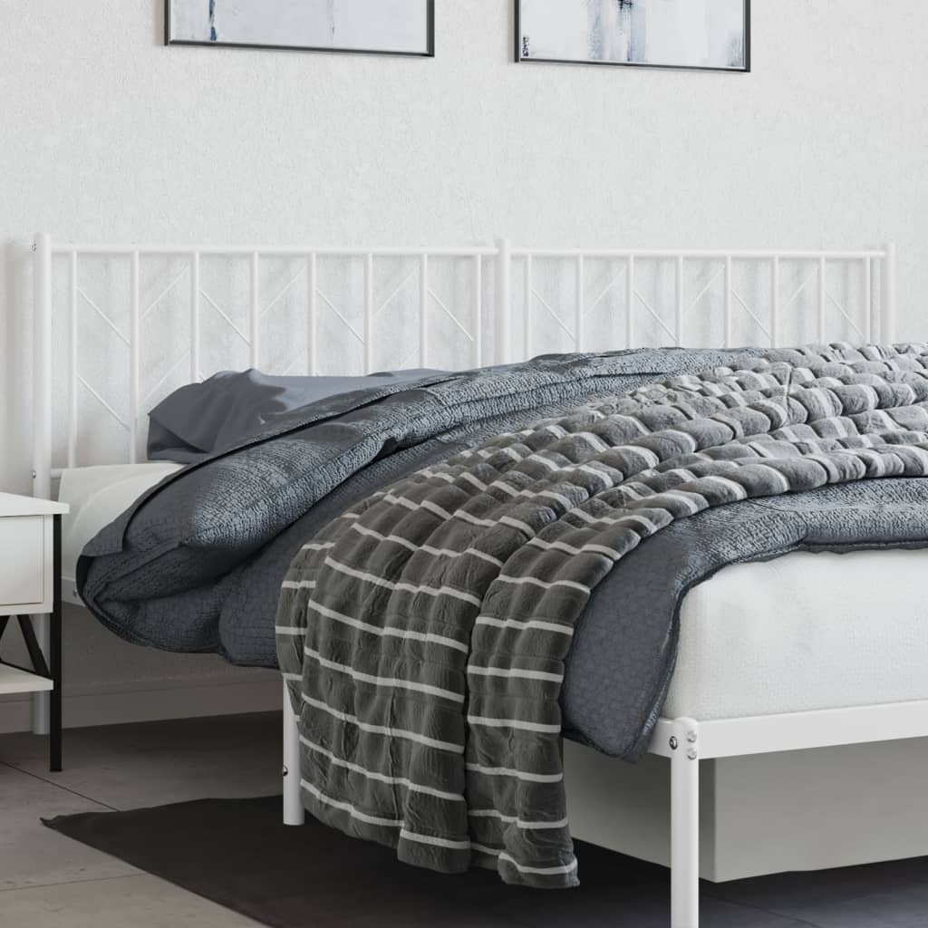 Metal Headboard White 193cm
