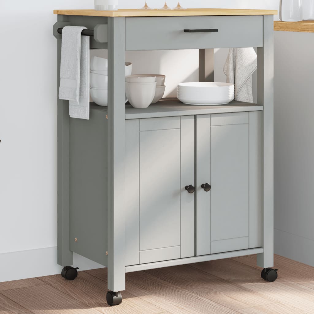 Kitchen Trolley MONZA 60x40x90 cm Solid Wood Pine