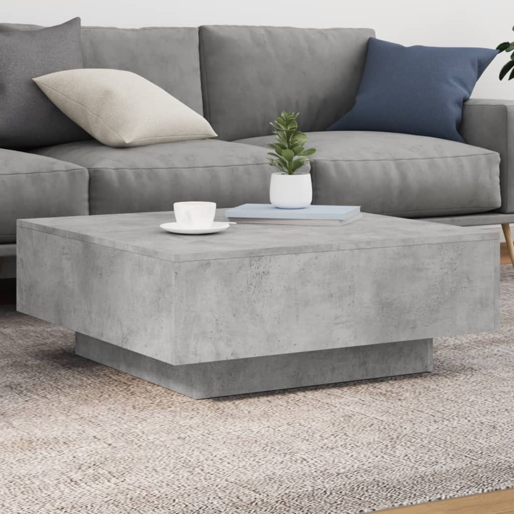Coffee Table Concrete Grey 80x80x31 cm Engineered Wood