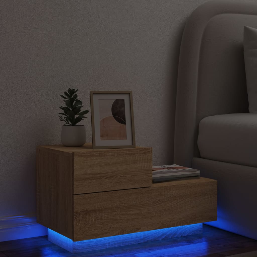 Bedside Table - ASTI Nightstand Sonoma Oak 70cm
