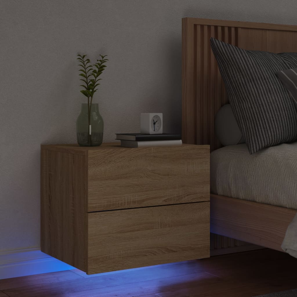 Bedside Table - Jemi Jay Nightstand Sonoma Oak 50cm