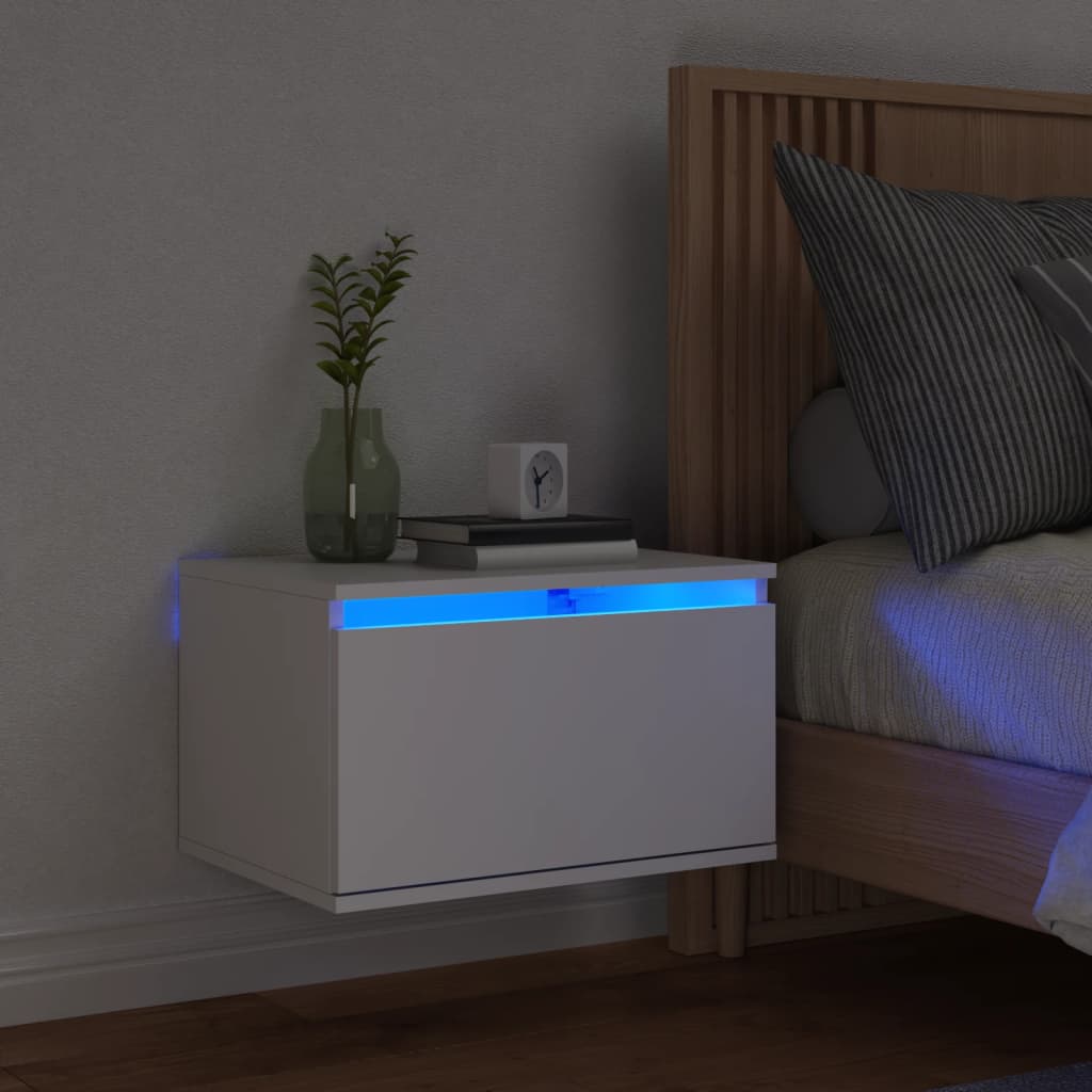Bedside Table - Jemi Ty Nightstand White 50cm
