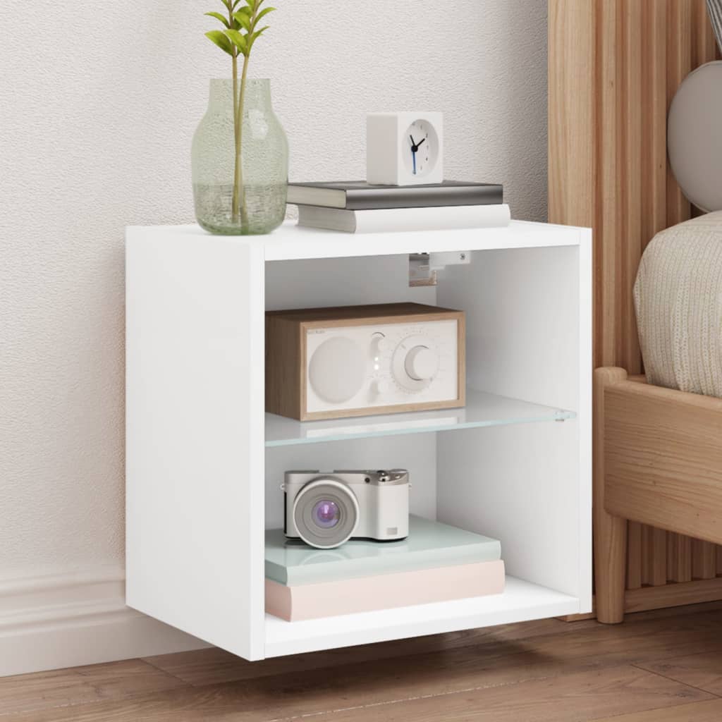 Bedside Table - Phoebe Tyra Nightstand White 40cm