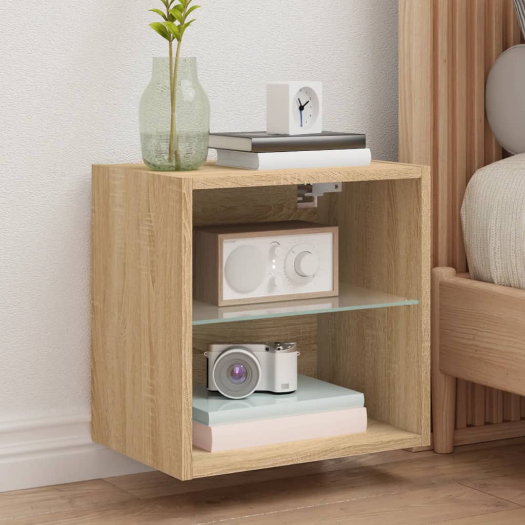 Bedside Table - Phoebe Ty Nightstand Sonoma Oak 40cm
