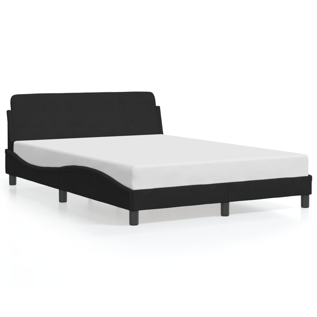 Bedframe Black 135x190cm Double Velvet