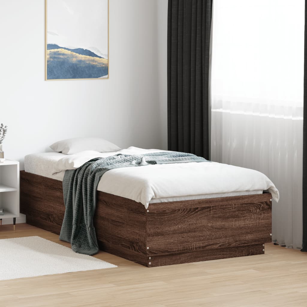 Bedframe Brown Oak 75x190cm Small Single