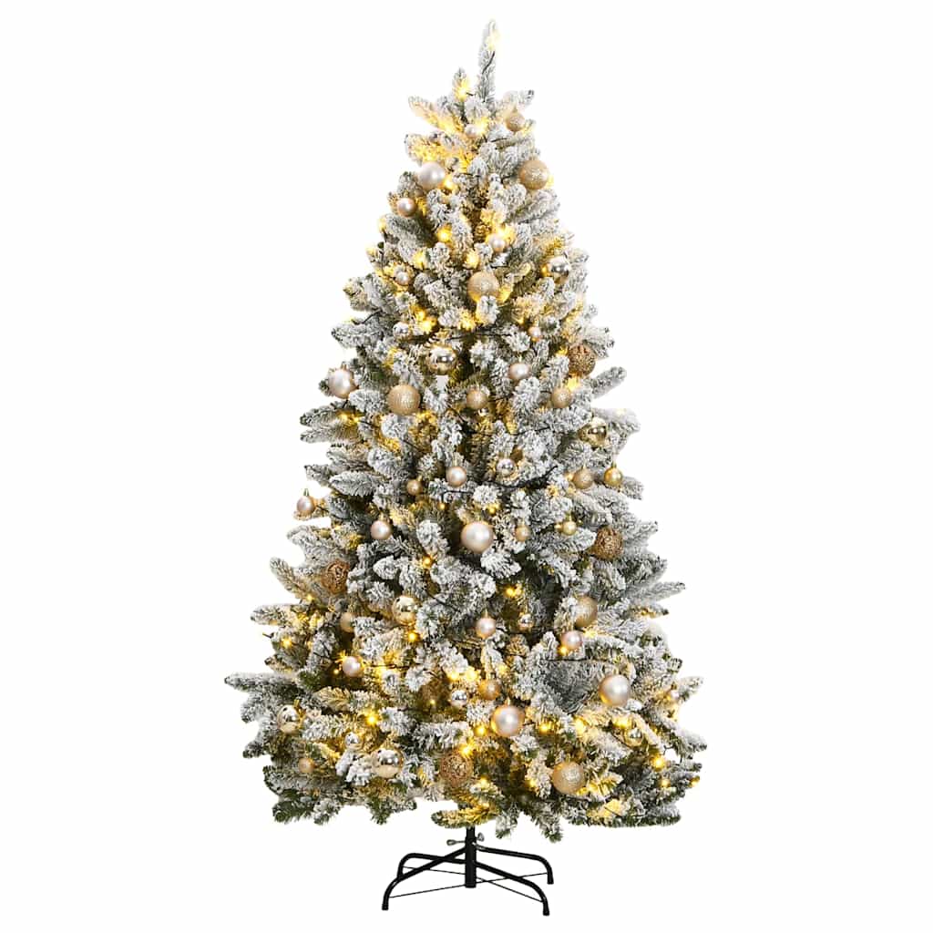 GLOWIN Artificial Hinged Christmas Tree 300 LEDs & Ball Set 270 cm