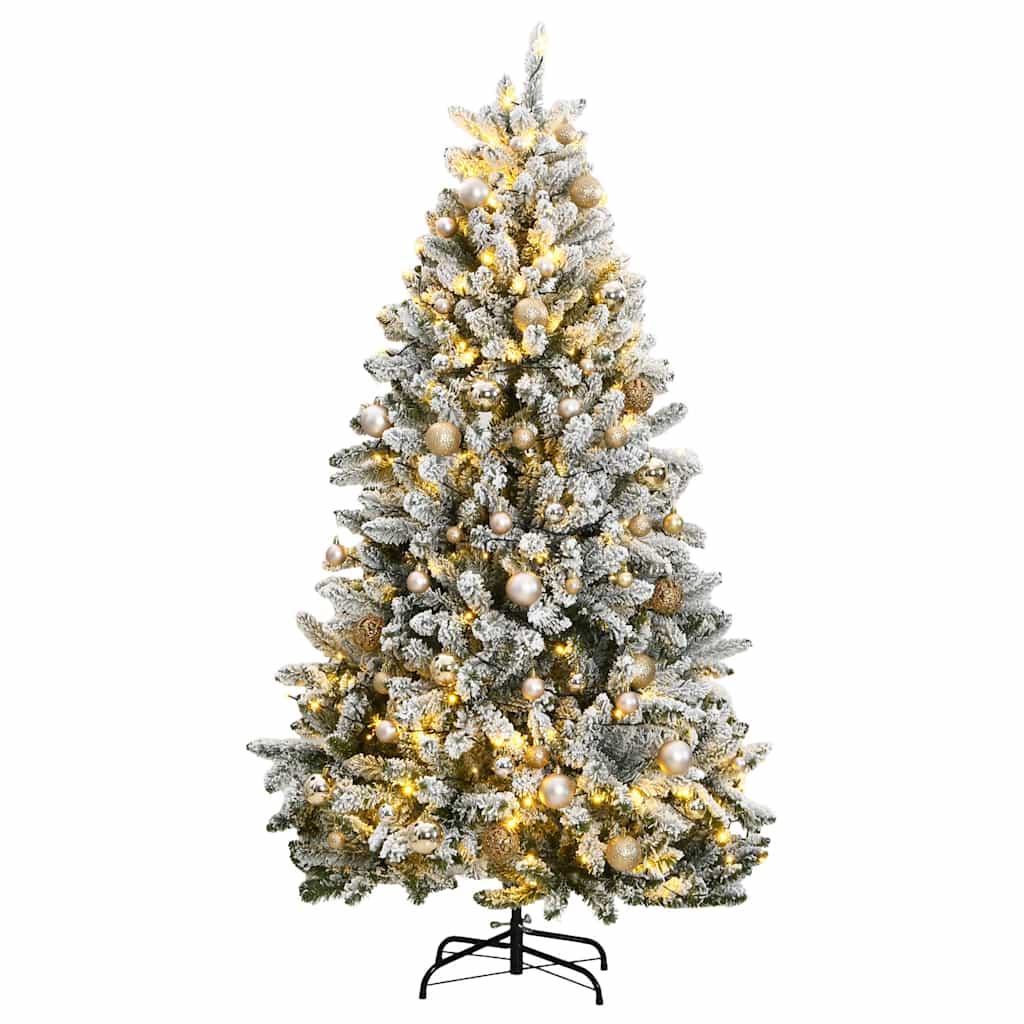 GLOWIN Artificial Hinged Christmas Tree 300 LEDs & Ball Set 300 cm