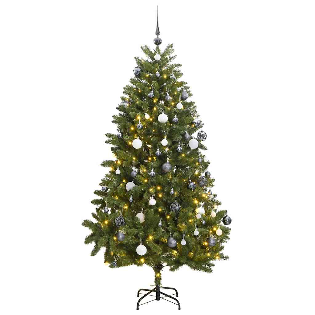 GLOWIN Artificial Hinged Christmas Tree 300 LEDs & Ball Set 270 cm