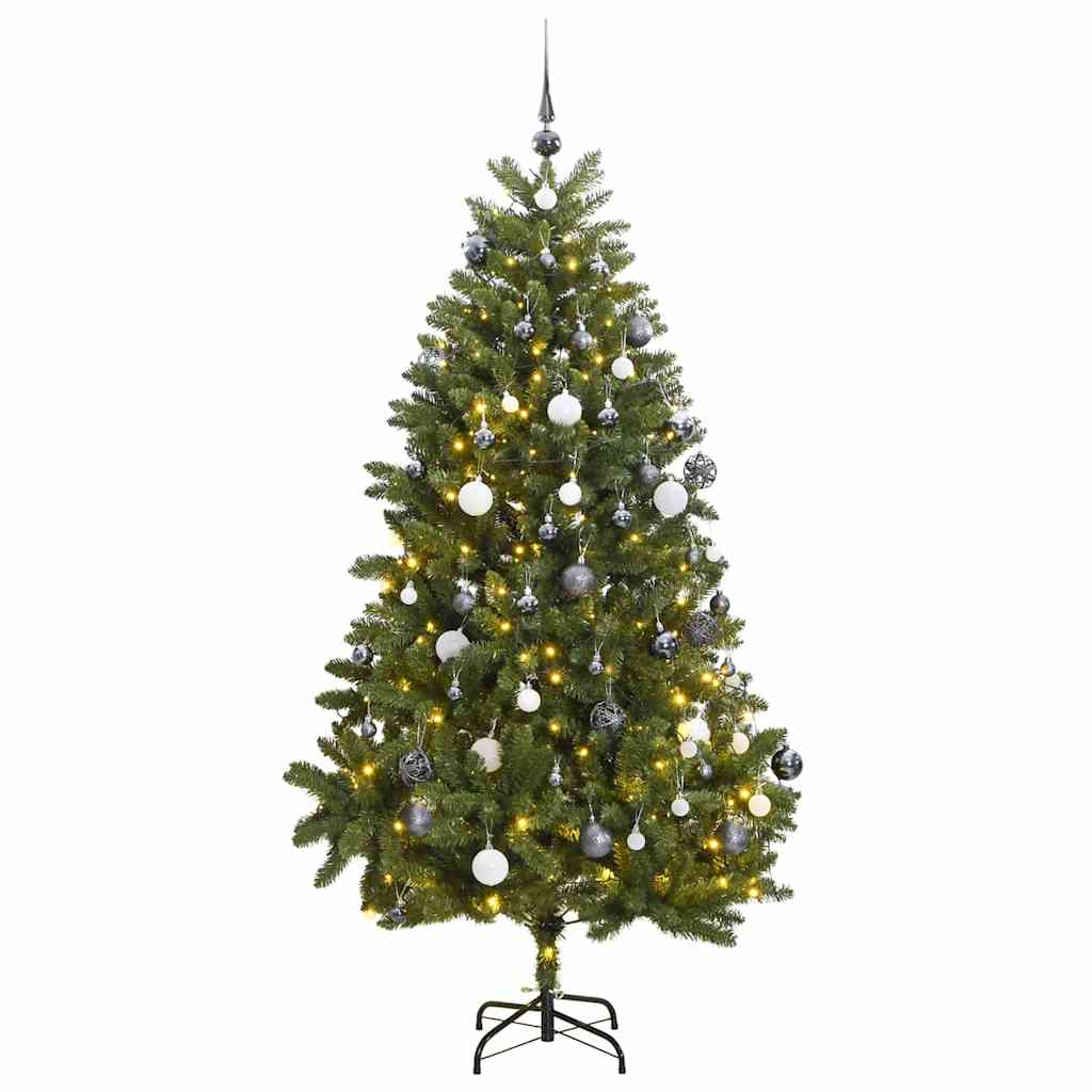 GLOWIN Artificial Hinged Christmas Tree 300 LEDs & Ball Set 300 cm