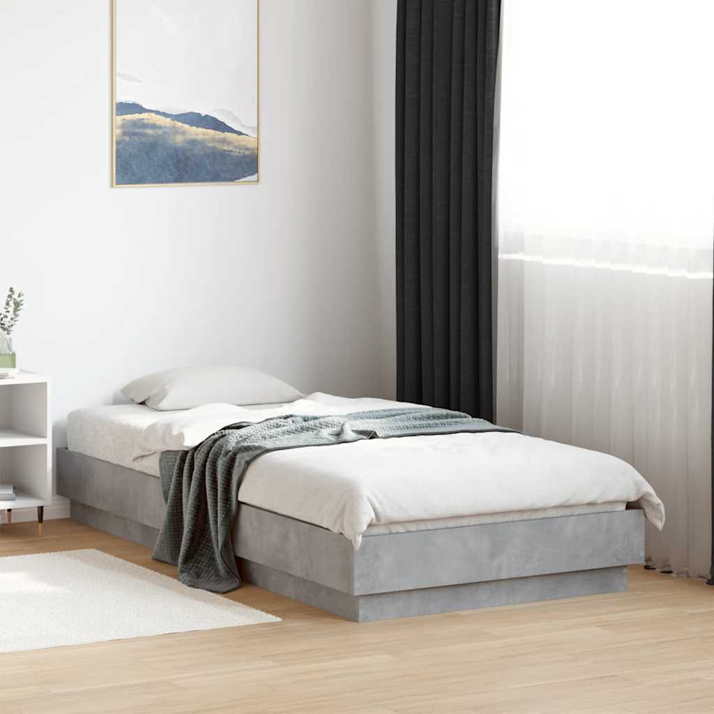 Bedframe Concrete Grey 90x190cm Single