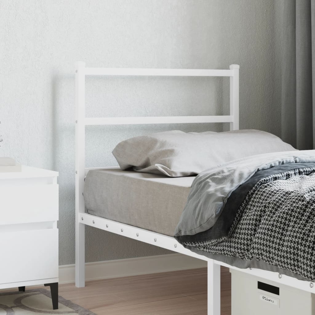 Metal Headboard White 75cm