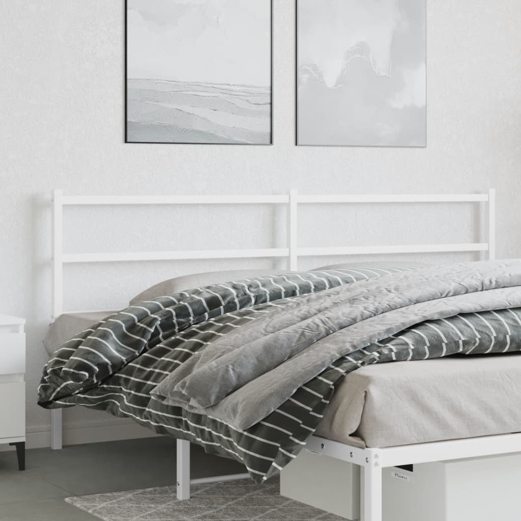 Metal Headboard White 193cm
