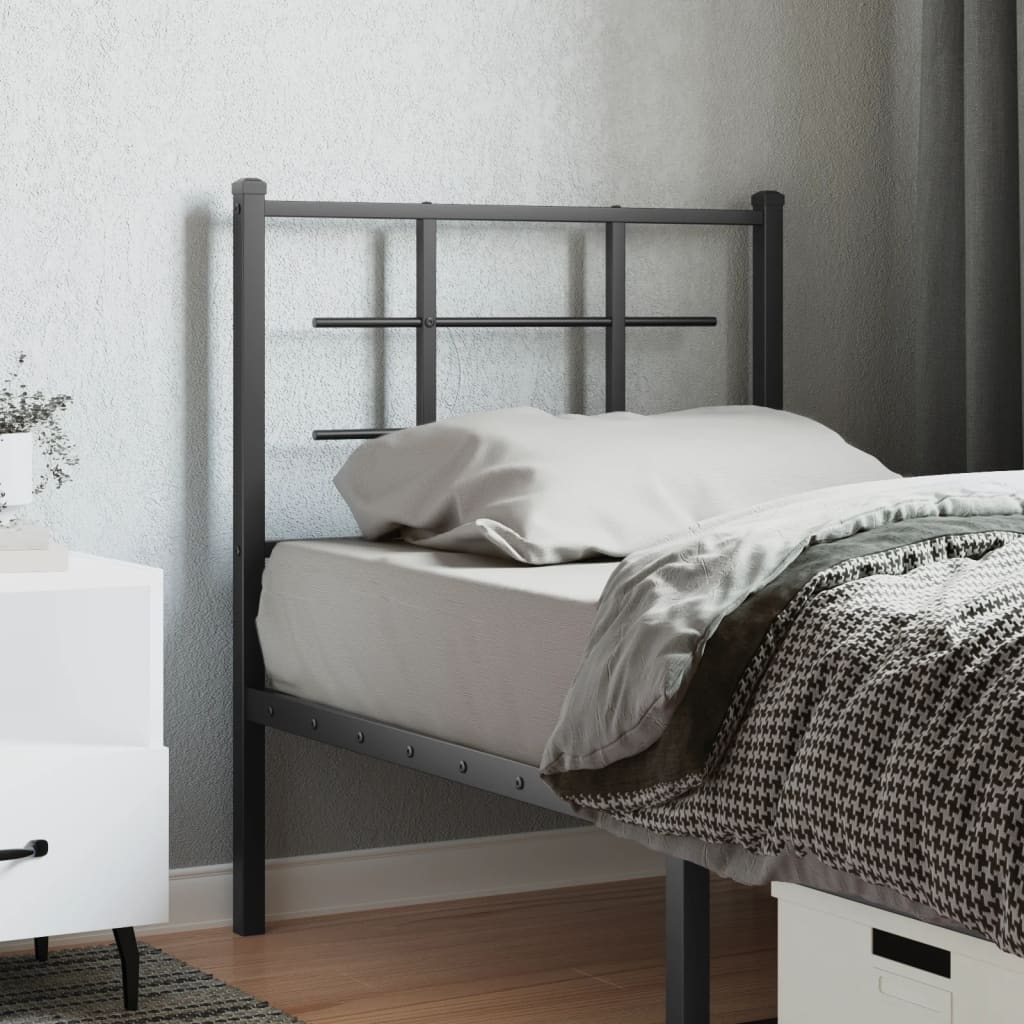 Metal Headboard Black 75cm