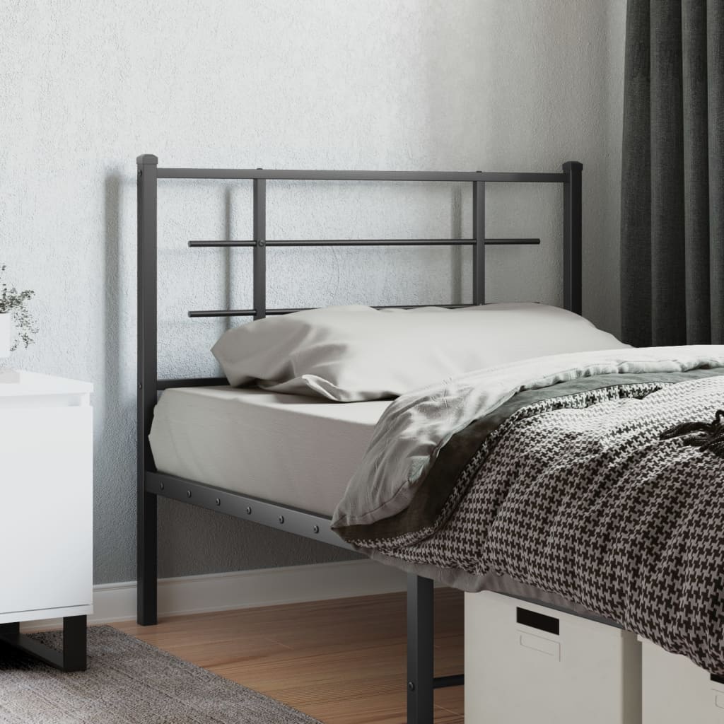 Metal Headboard Black 107cm