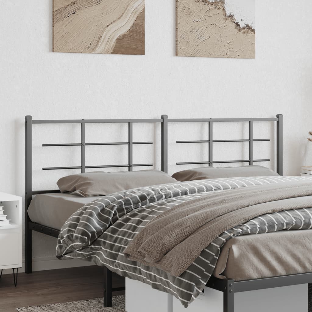 Metal Headboard Black 180cm