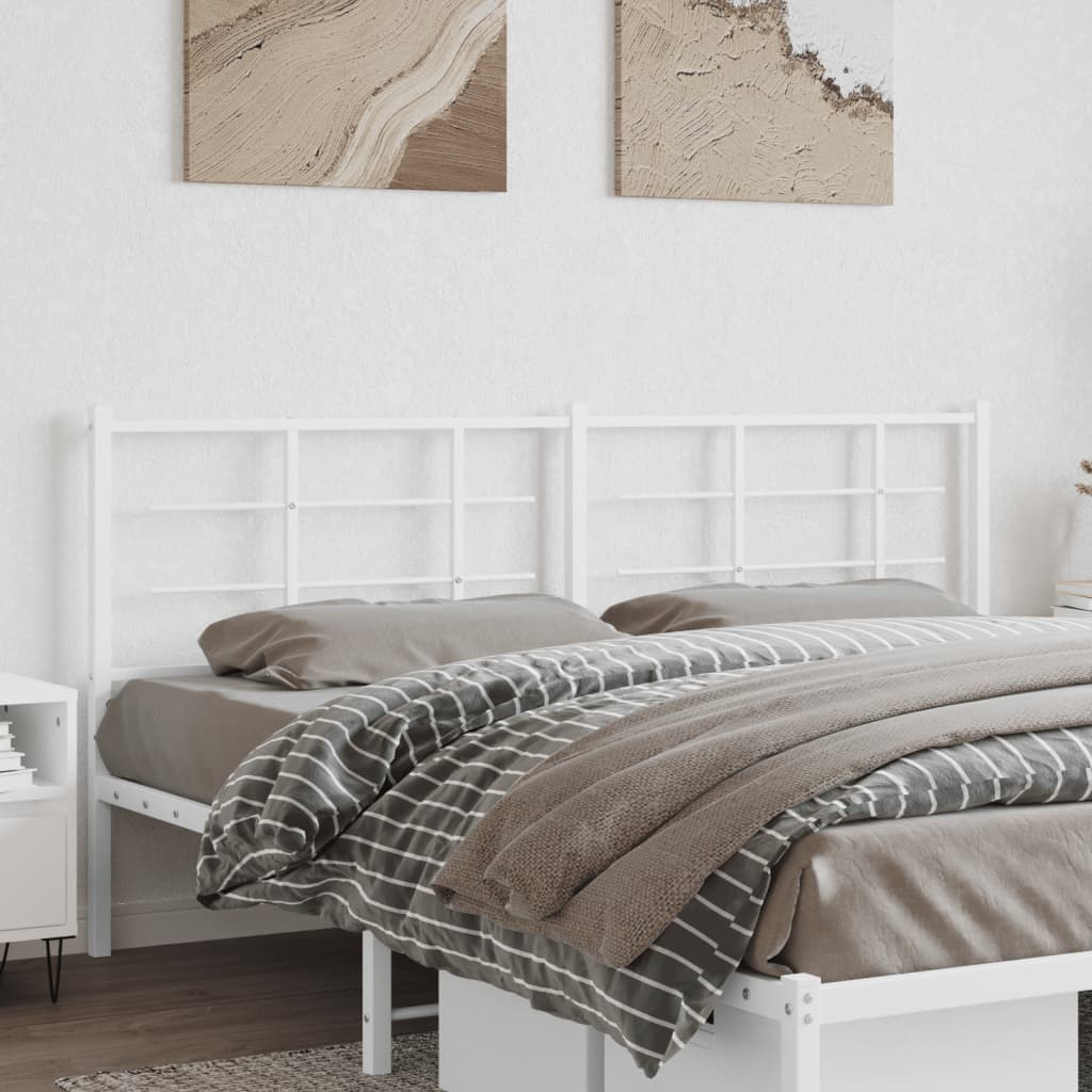 Metal Headboard White 180cm
