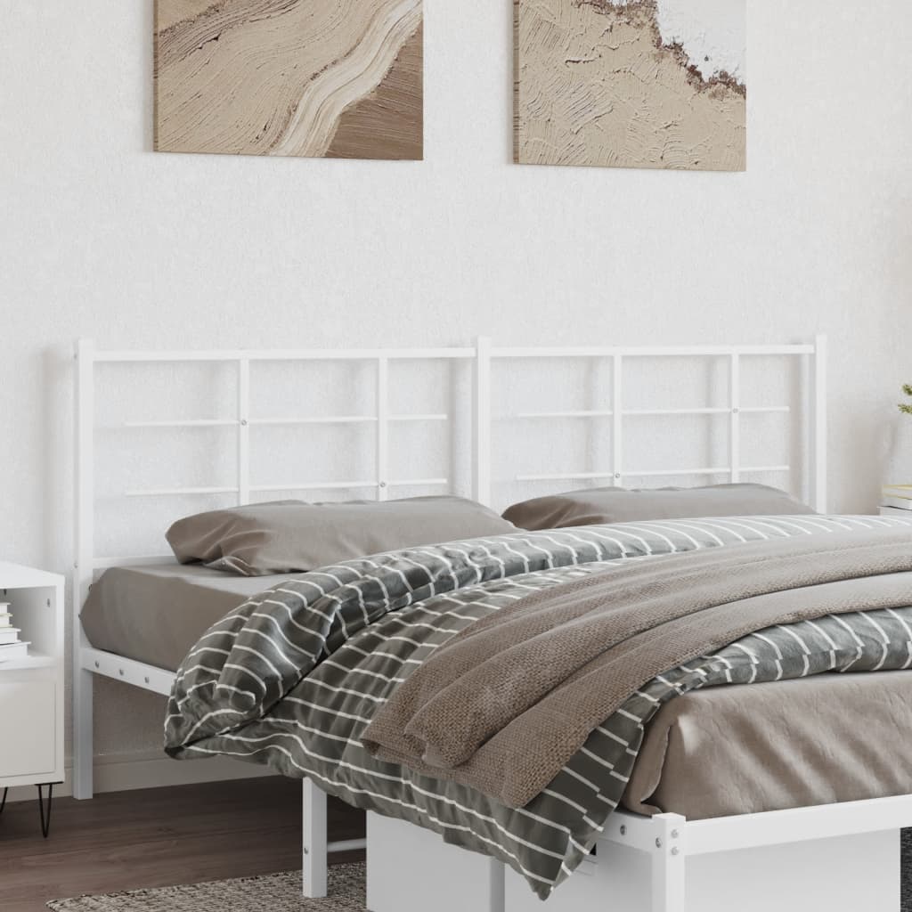 Metal Headboard White 193cm