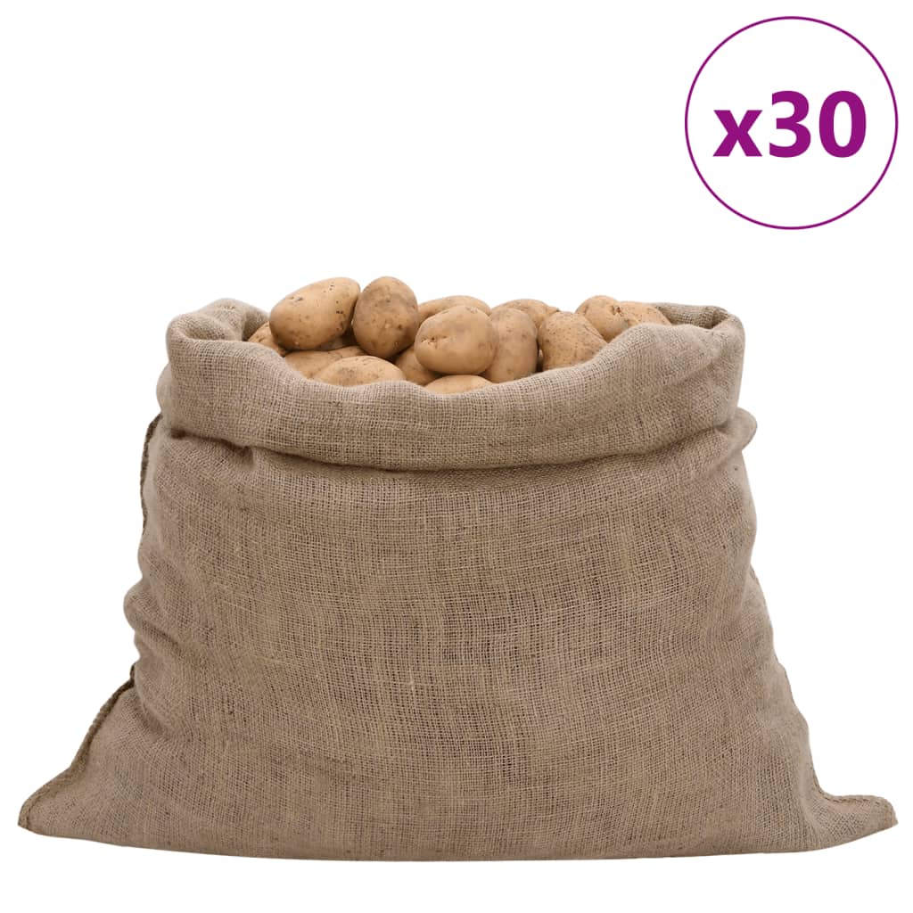 Jute Sacks 30 Pieces 100x110 cm 100% Jute 220 gsm
