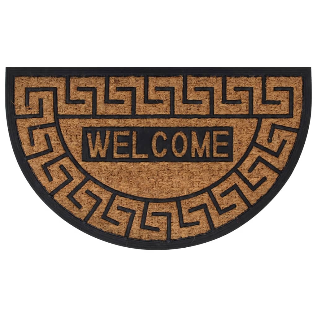 Door Mat Half Round 45x75cm Rubber and Coir