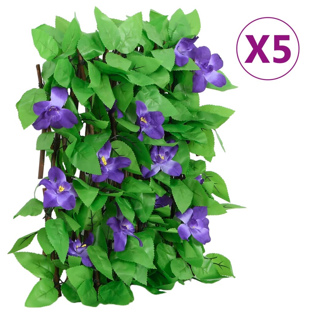vidaXLÂ Artificial Ivy Trellis Expandable 5 pcs Green 180x20 cm