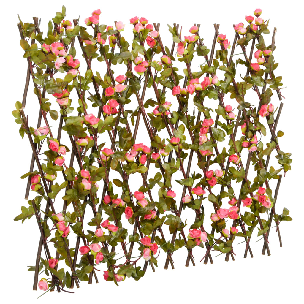 vidaXLÂ Artificial Ivy Trellis Expandable Dark Pink 180x60 cm