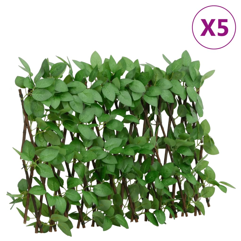 vidaXLÂ Artificial Ivy Trellis Expandable 5 pcs Green 180x30 cm