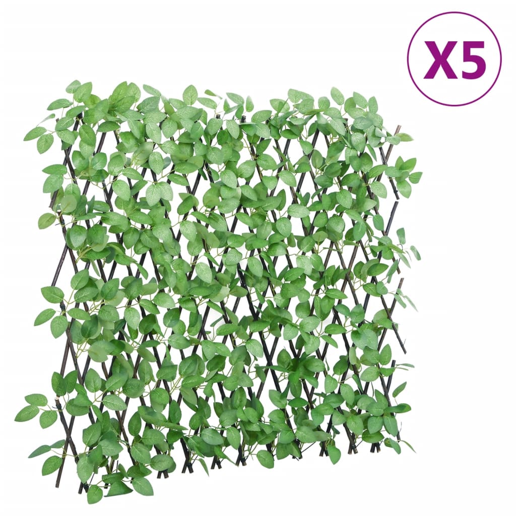 vidaXLÂ Artificial Ivy Trellis Expandable 5 pcs Green 180x65 cm