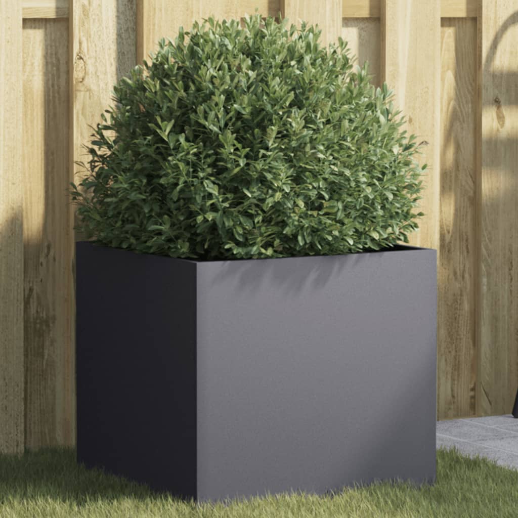 Planter Anthracite 42x40x39 cm Cold-rolled Steel