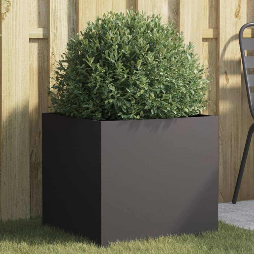 Planter Black 49x47x46 cm Cold-rolled Steel