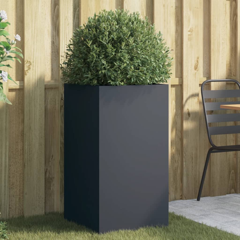 Planter Anthracite 42x38x75 cm Cold-rolled Steel