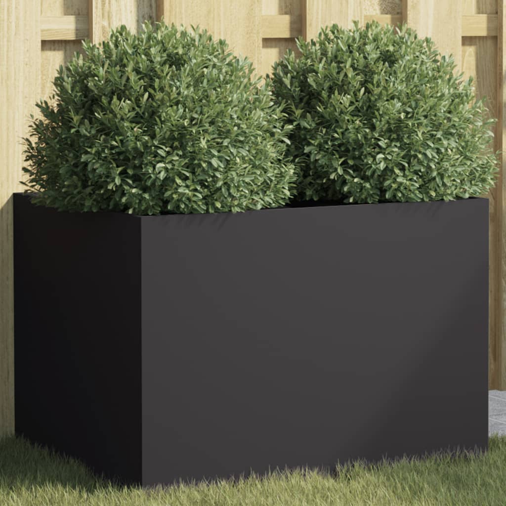 Planter Black 62x47x46 cm Cold-rolled Steel