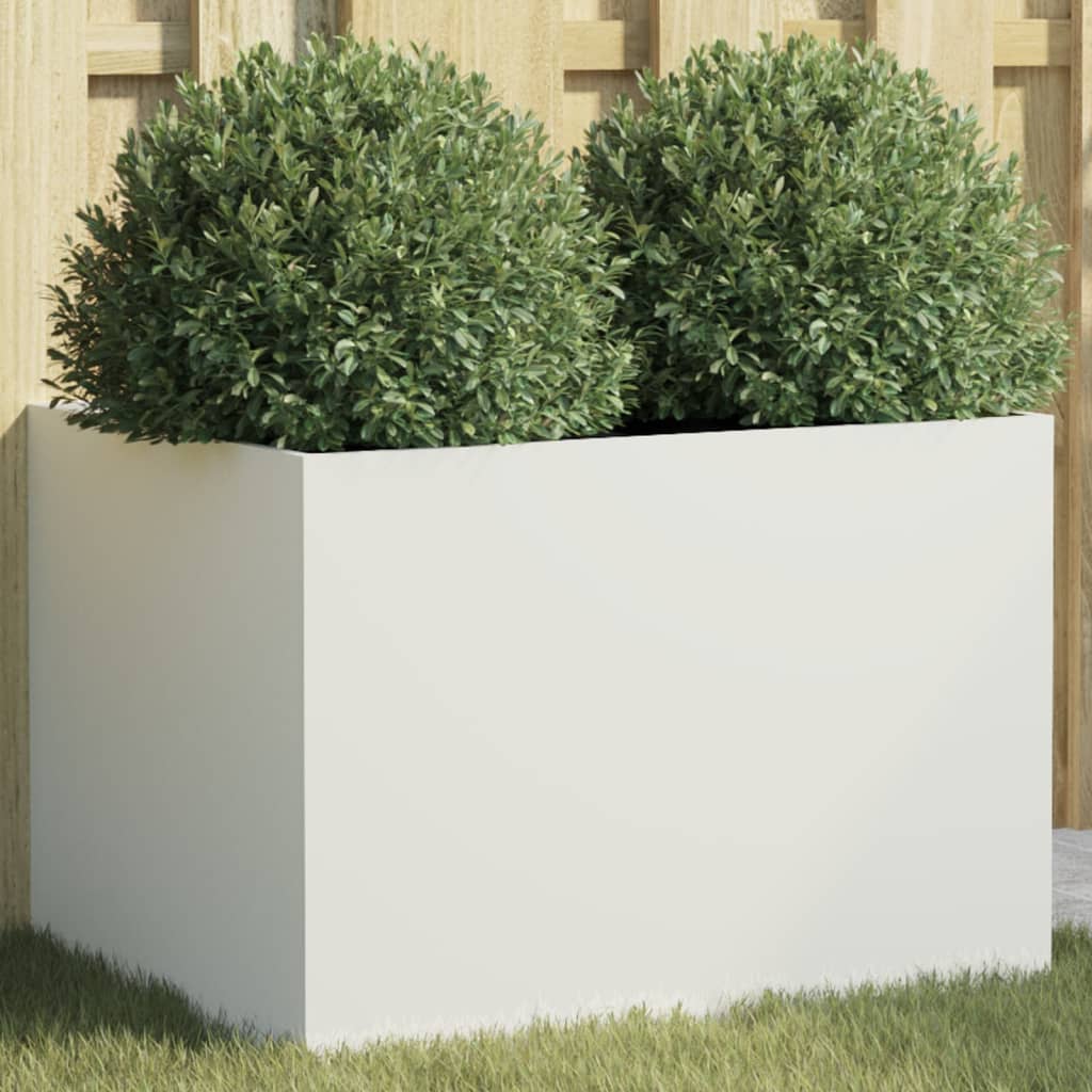 Planter White 62x47x46 cm Cold-rolled Steel