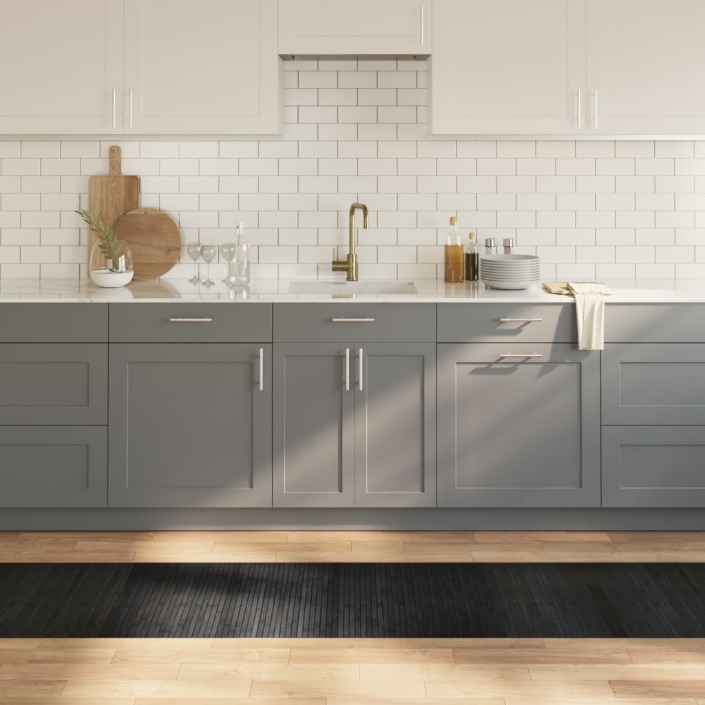 Rug Rectangular Grey 60x300 cm Bamboo