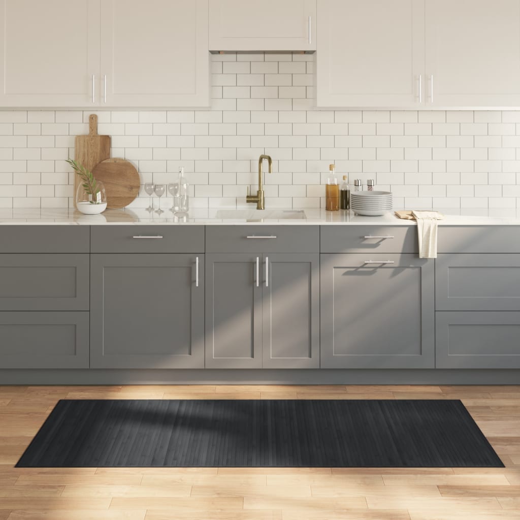 Rug Rectangular Grey80x200 cm Bamboo