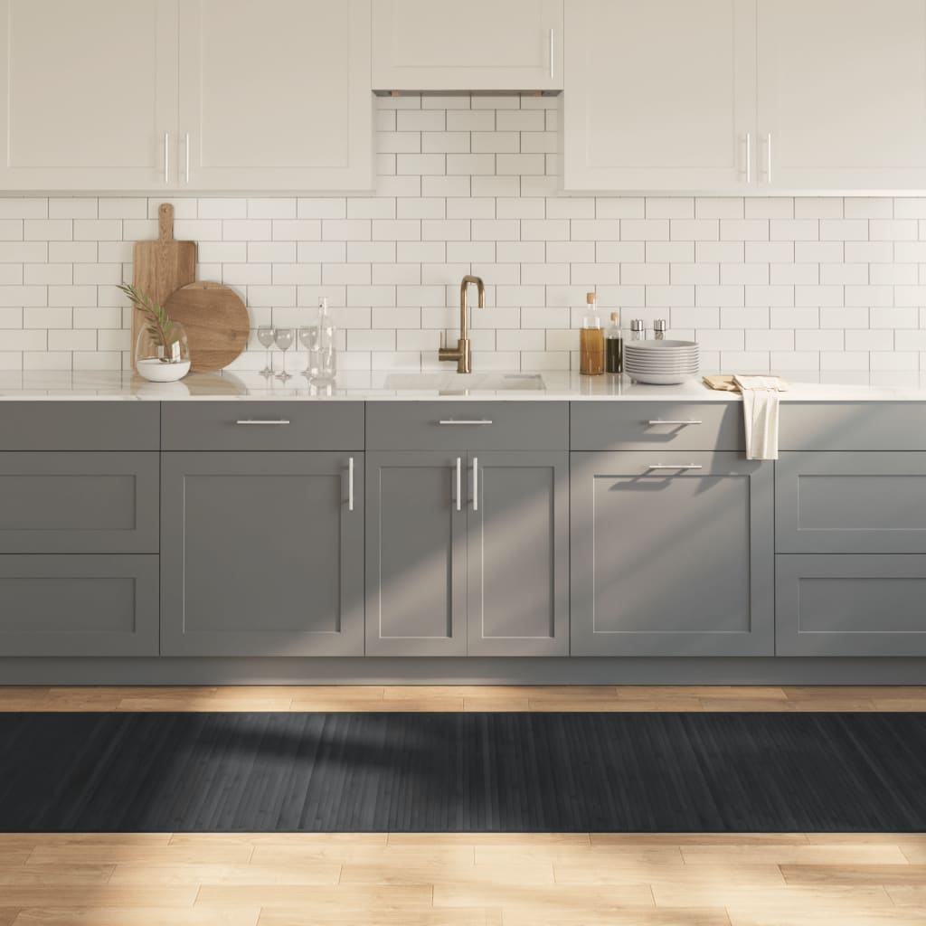 Rug Rectangular Grey80x300 cm Bamboo