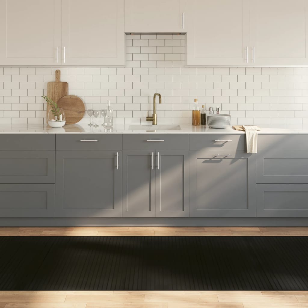 Rug Rectangular Black100x400 cm Bamboo