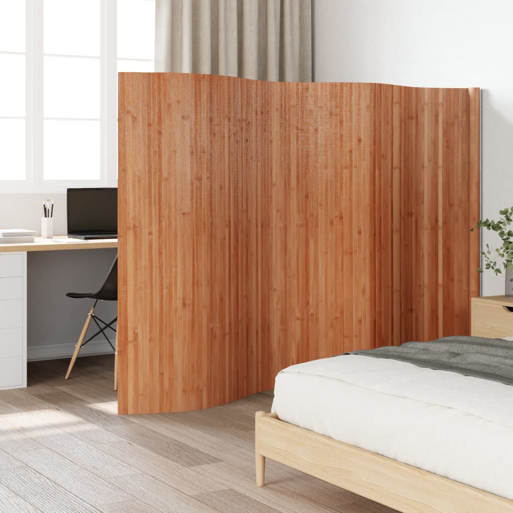 Room Divider Brown 165x400 cm Bamboo
