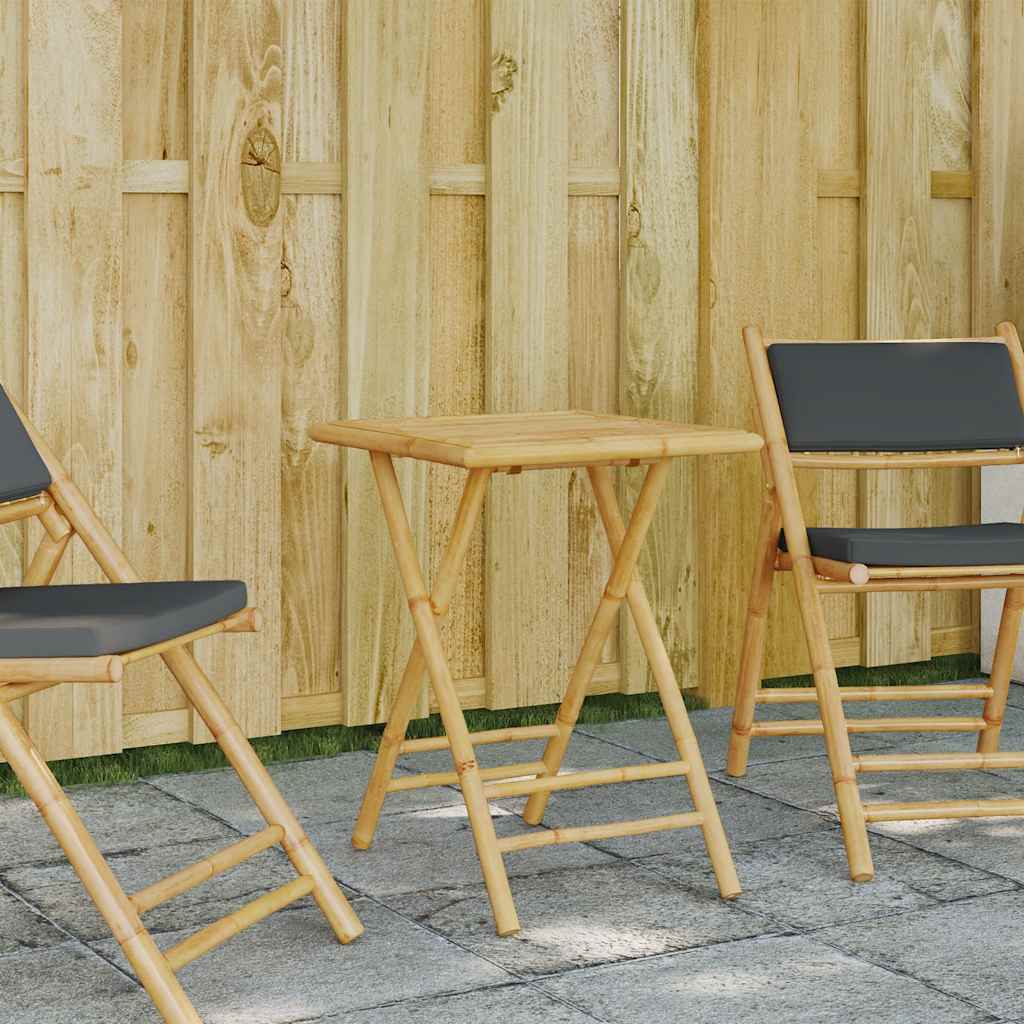 SAIVALE Folding Garden Table 55x55x75 cm Bamboo