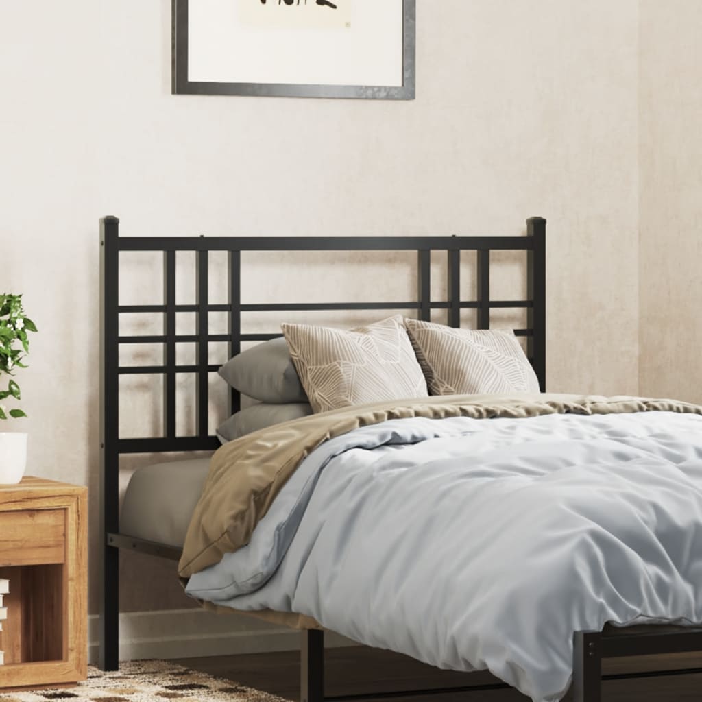 Metal Headboard Black 100cm