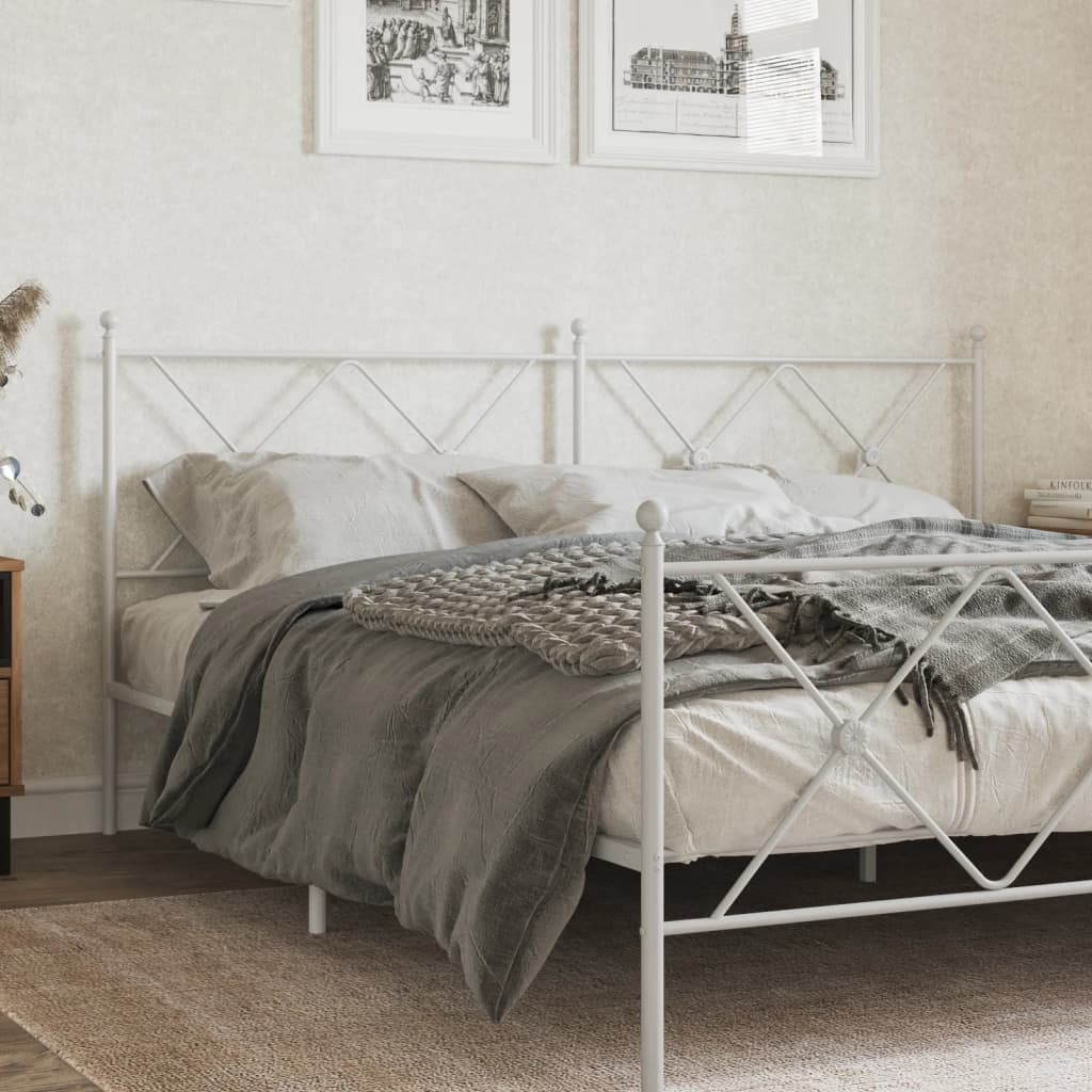 Metal Headboard White 180cm
