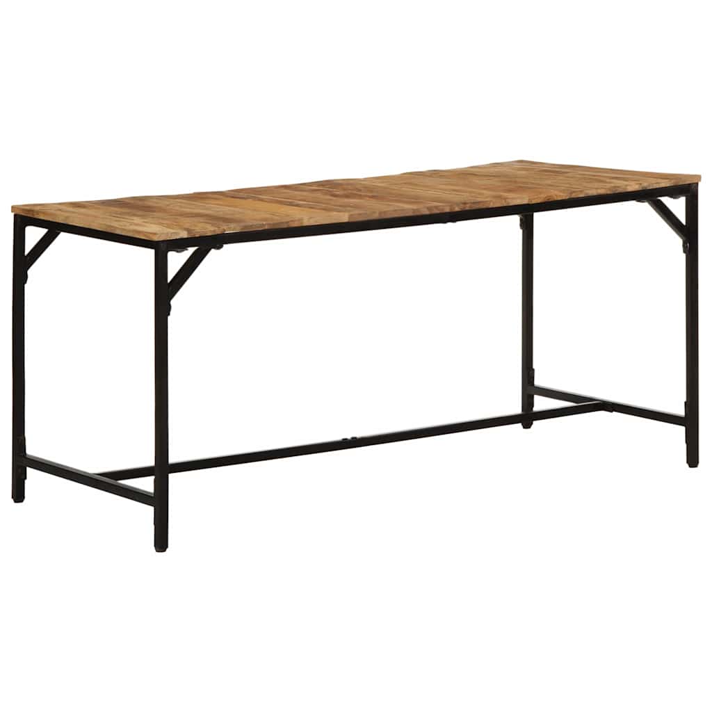Dining Table 160x80x75 cm Solid Wood Rough Mango