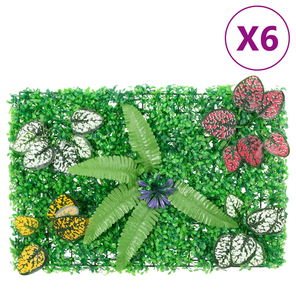 Â Artificial Plant FenceÂ 6 pcs Green 40x60 cm