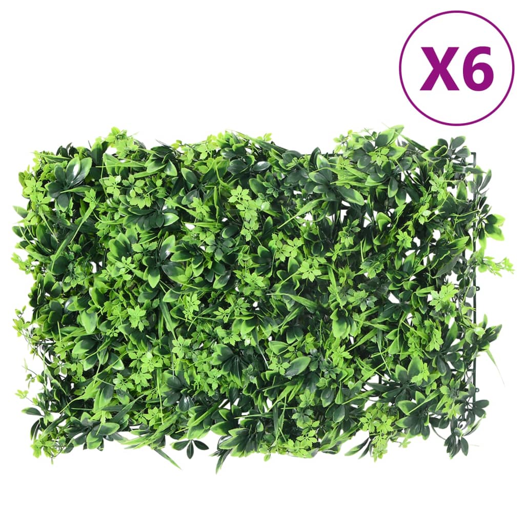 Â Artificial Leaf FenceÂ 6 pcs Green 40x60 cm